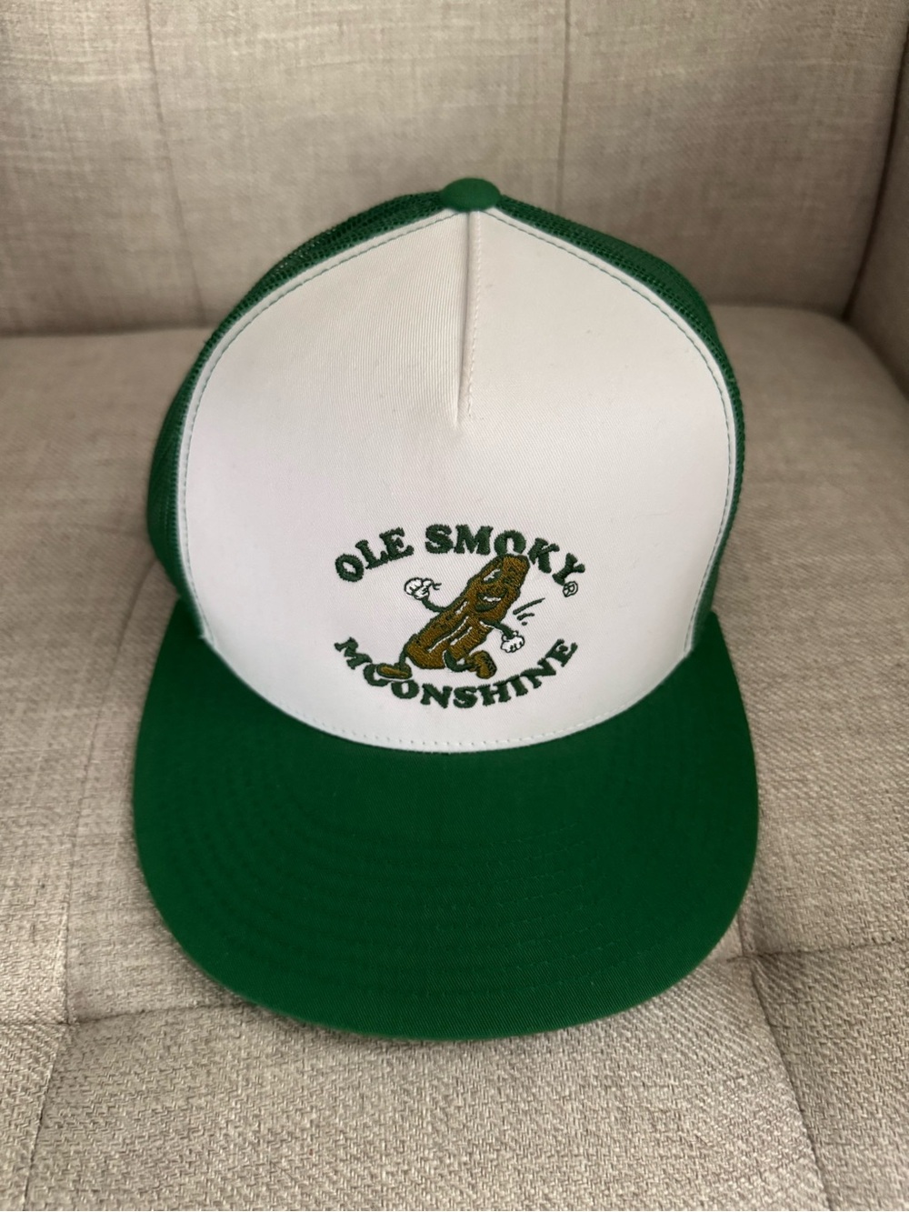 Ole Smoky Moonshine Trucker Hat - White & Green